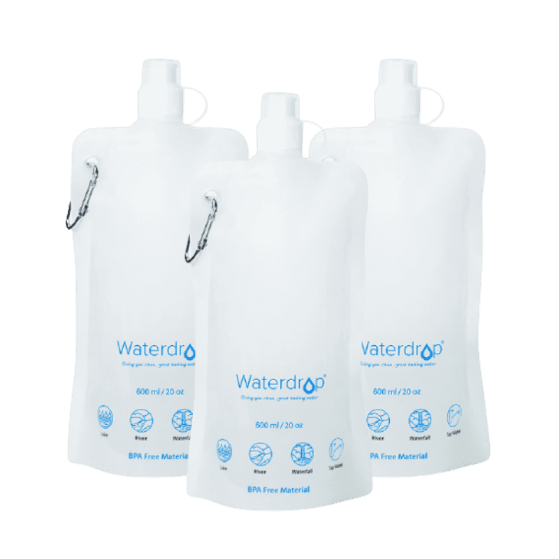 Waterdrop Collapsible Water Pouch pack of 3