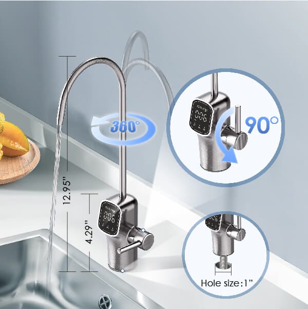 90° Single Lever handle & 360° Swivel Spout